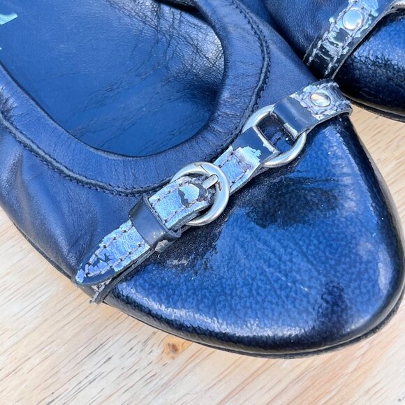 AGL Attilio Giusti Leombruni Monika Leather Cap Toe Ballet Flats Size 42 / US 12 - Picture 5 of 9